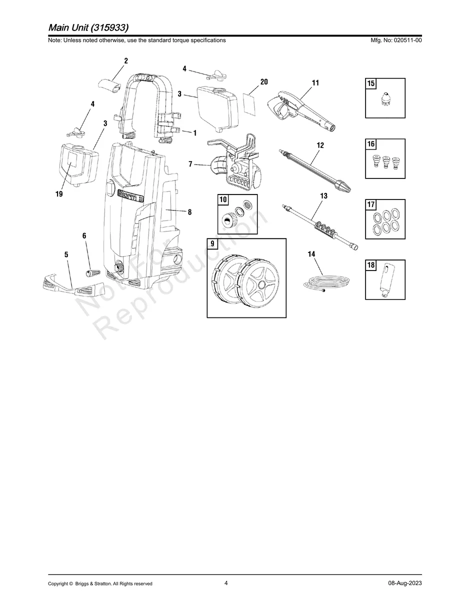 BRIGGS AND STRATTON, 020511-00, IPL.4